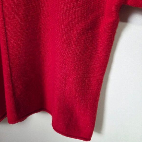 EUC BIANCO & BLU RED MERINO WOOL BLEND BOATNECK SWEATER TOP SIZE M - Picture 7 of 16